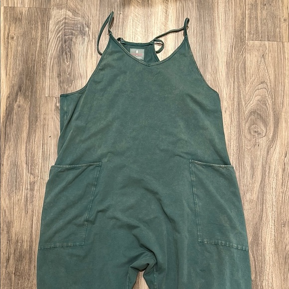 FP Movement by Free People Pants - FP Movement by Free People Dark Green Jumpsuit Romper